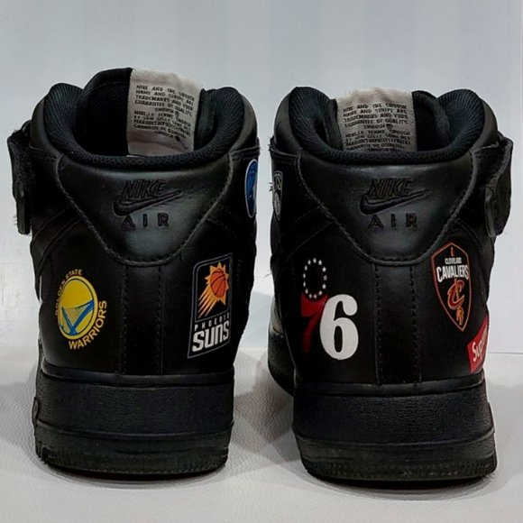 ?ICONIC? Nike Air Force 1 Mid Supreme NBA Black main image 11